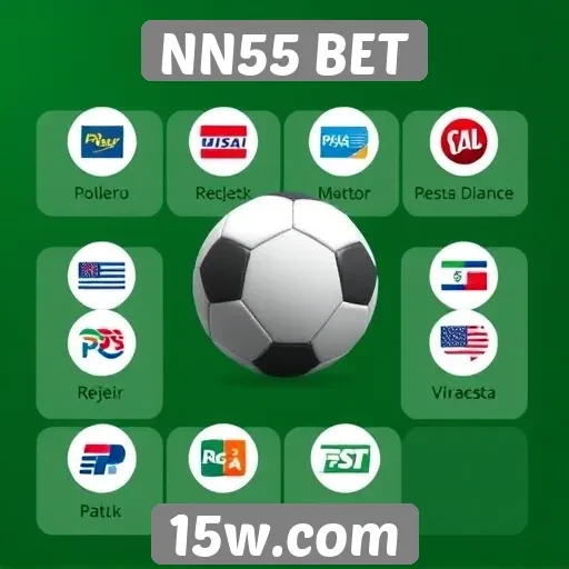 Métodos de pagamento disponíveis em NN55 BET